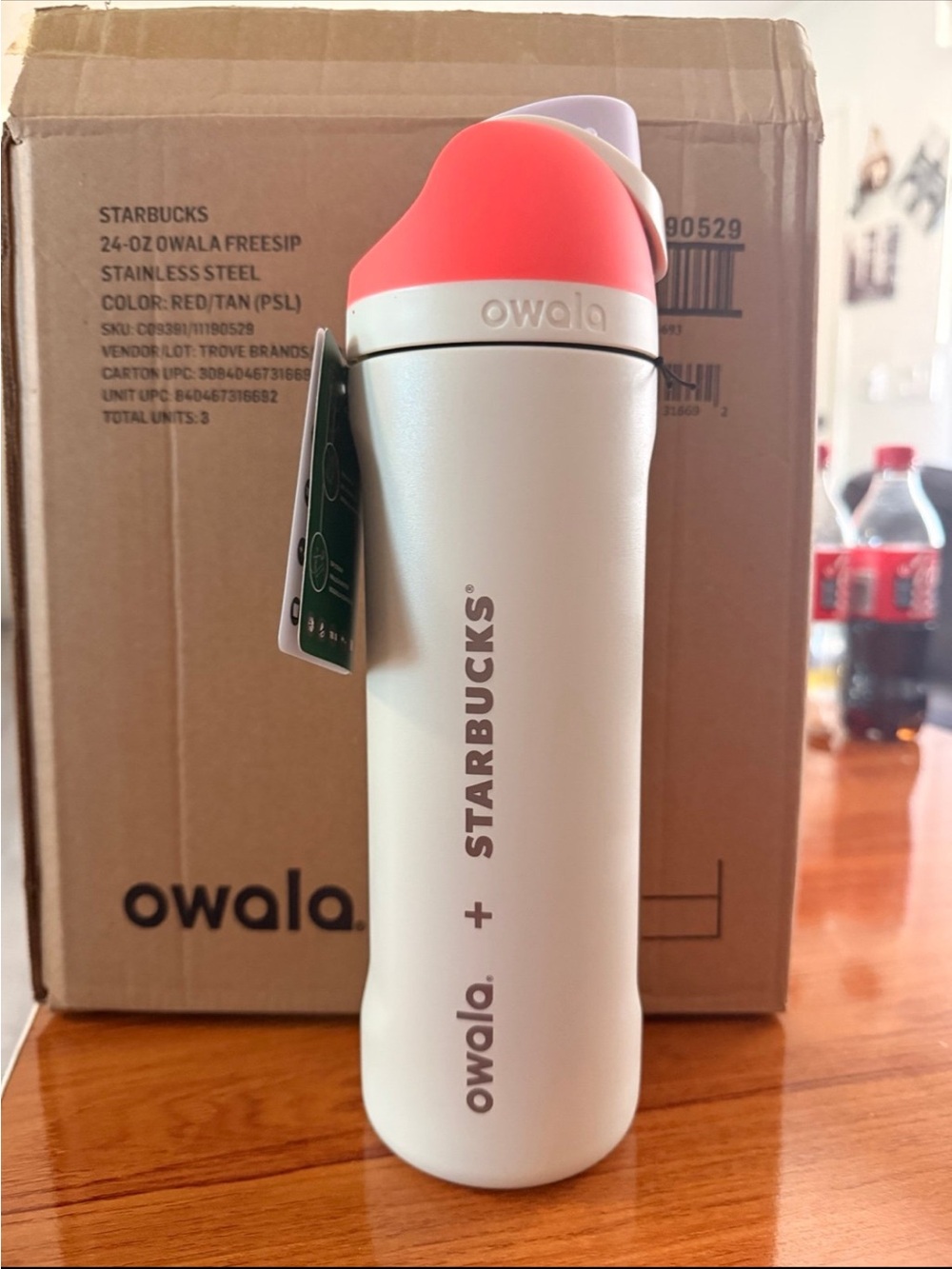 limited-edition Starbucks + Owala FreeSip collaboration insulated tumbler.